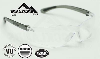 rx450 bifocal safety reading glasses clear lens
